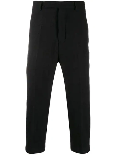 Rick Owens Slim-fit Cropped Trousers In 灰色