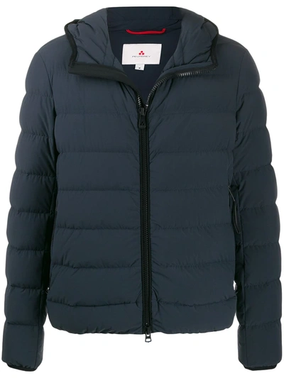 Peuterey Hooded Down Jacket In Blue