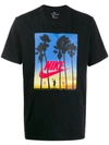 Nike Sunset Logo Print T-shirt In Black