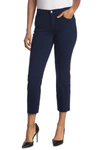 L Agence Sada Cropped Slim Fit Jeans In Dark Blue