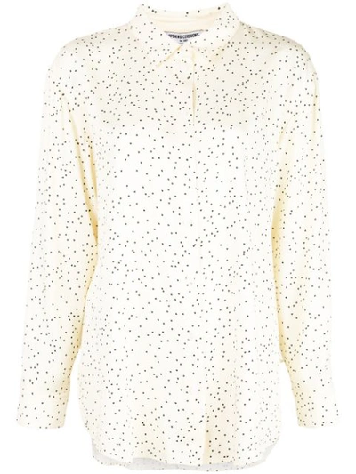 Opening Ceremony Heart Print Long-sleeved Shirt In 1007 Eggshell Multi