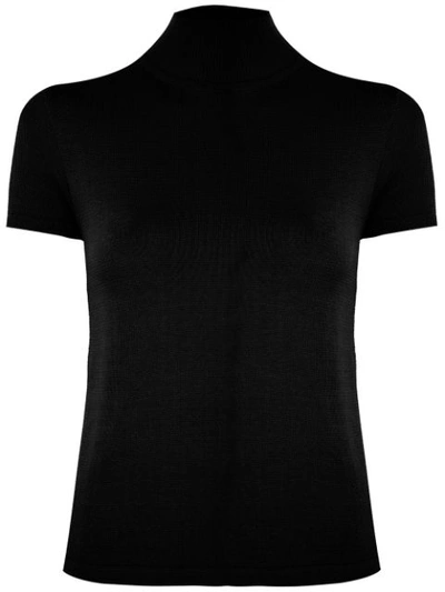 Andrea Bogosian Back Lace Blouse In Black