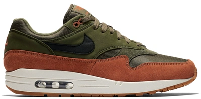 Pre-owned Nike  Air Max 1 Olive Canvas Dark Russet In Olive Canvas/black-dark Russet-sail