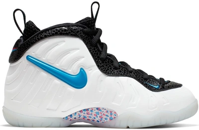 Pre-owned Nike Air Foamposite Pro 3d (ps) In White/blue Hero-red Orbit-indigo Force