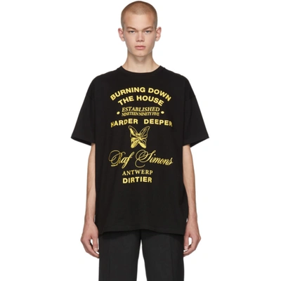 Raf Simons Black Harder Deeper Big Fit T-shirt In 00099 Black