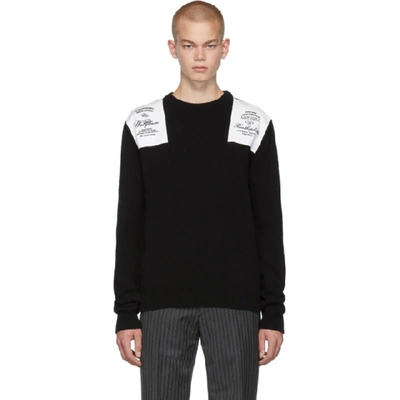 Raf Simons Logo Patch Sweater In 00099 Black