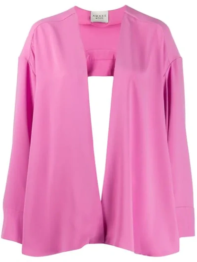 A.w.a.k.e. Oversized Cape Jacket In Pink