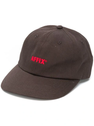 Affix Embroidered Logo Baseball Cap In Brown