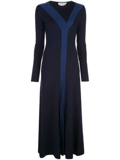 Gabriela Hearst Wool Pleated Dress In Blue