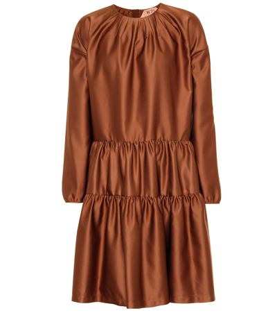 N°21 Satin Dress In Brown