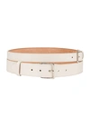 Alexander Mcqueen Double Long Calfskin Belt In New Bone