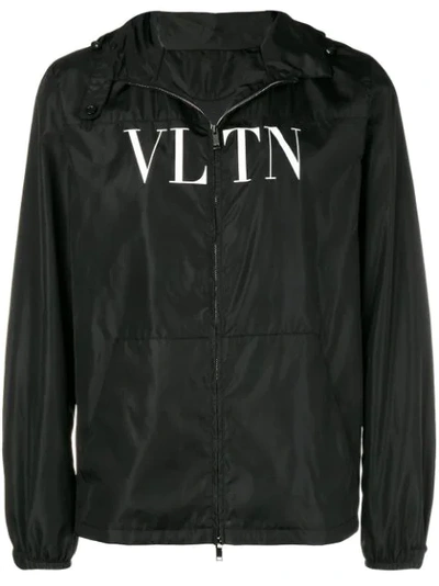 Valentino Logo-print Track Jacket In Black