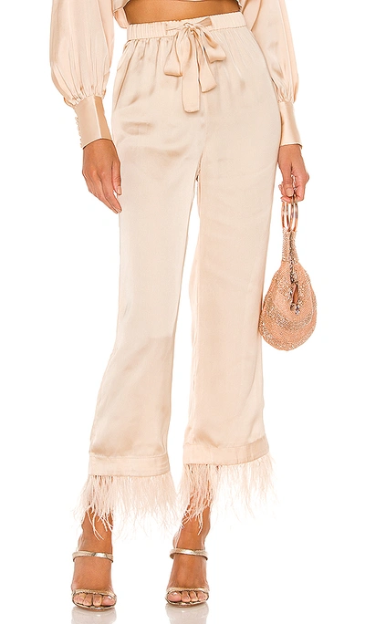 L'academie The Chantal Pant In Ivory Cream