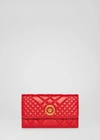 Versace Quilted Medusa Evening Bag In Red