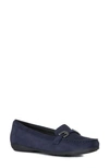 Geox Annytah Horsebit-detail Loafers In Dark Blue