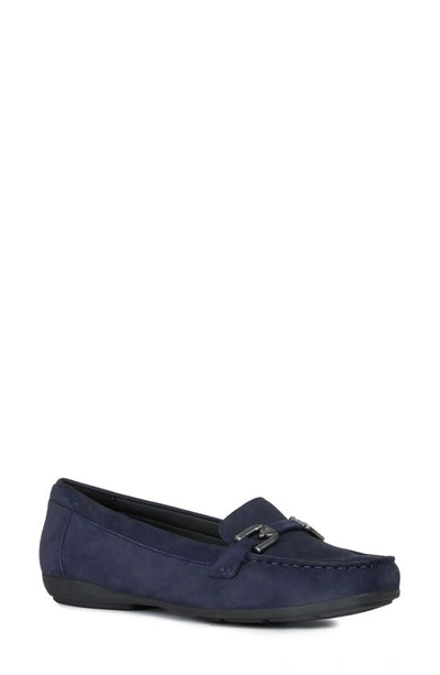 Geox Annytah Horsebit-detail Loafers In Dark Blue