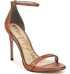 Sam Edelman Women's Ariella High-heel Sandals In Rich Auburn Leather