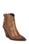 Sam Edelman Women's Iris Studded Leather Block Heel Booties In Whiskey