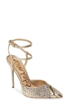 Sam Edelman Women's Deana Ankle Strap Pumps In Molten Gold Metallic Leather