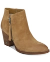 Sam Edelman Women's Macon Block Heel Ankle Booties In Golden Caramel Suede