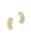 Zoë Chicco Women's 14k Yellow Gold & Diamond Pavé Thick Huggie Hoop Earrings