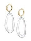 Ippolita Classico Large Chimera Two-tone Smooth Snowman Double-drop Earrings In Silver