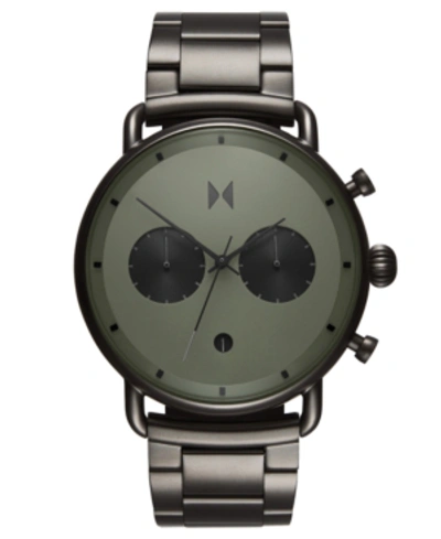 Mvmt Chronograph Blacktop Rallye Green Gunmetal Stainless Steel Bracelet Watch 47mm
