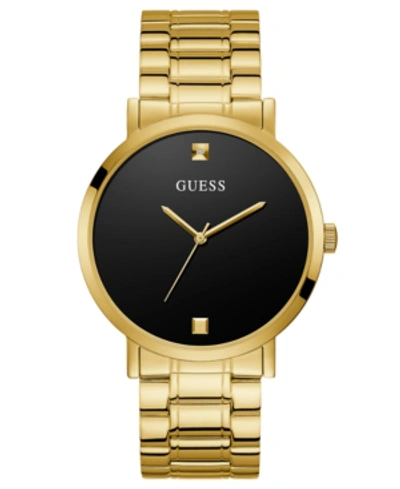 Guess Men's Diamond-accent Gold-tone Stainless Steel Bracelet Watch 44mm