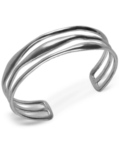 Lucky Brand Silver-tone Triple-row Cuff Bracelet