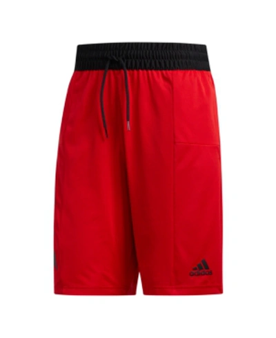 Adidas Originals Men's Climalite 3 Stripe Basketball Shorts In Medium Red |  ModeSens