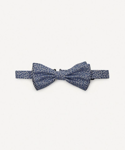 Liberty London Glenjade Woven Pre-tied Silk Bow Tie In Grey