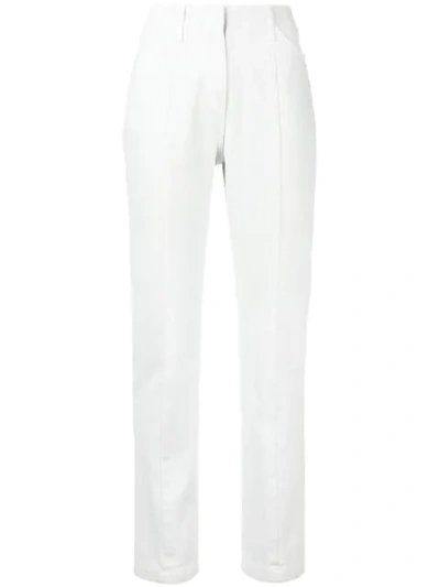 System Straight Leg Denim Jeans In White