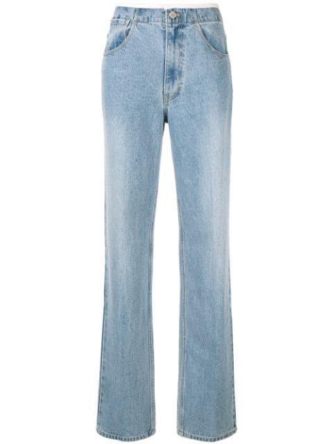 We11 Done Straight Cut Jeans In Blue | ModeSens