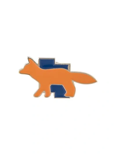 Ader Error Maison Kitsuné X  Tetris Fox Brooch In Yellow