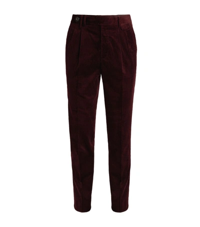 Brunello Cucinelli Straight-leg Corduroy Pants In Mosto Burgundy