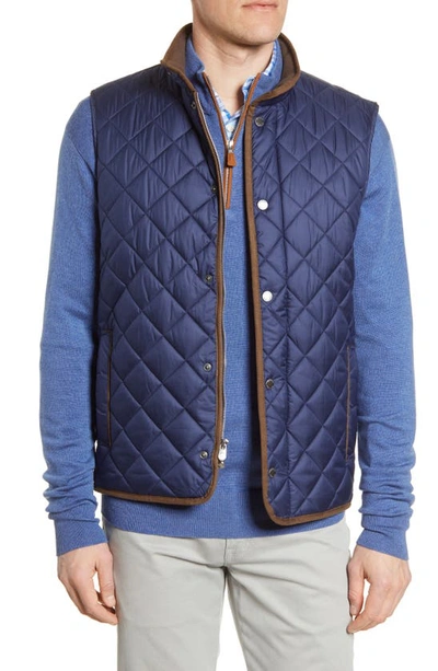 Peter Millar Essex Quilted Vest In Navy