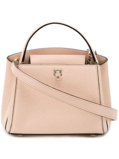 Valextra 'micro Brera' Shoulder Bag In Neutrals