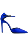 Saint Laurent Anja 105 Strappy Pumps In Blue