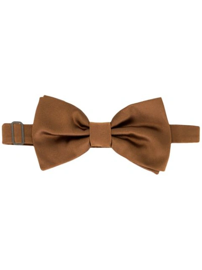 Dolce & Gabbana Silk-twill Bow Tie In Brown