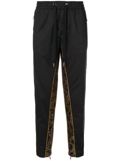 Dolce & Gabbana Side Stripe Track Trousers In Black