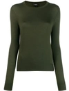 Theory Crewneck Jumper In Ymz Green