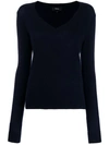 Theory V-neck Jumper In Blue