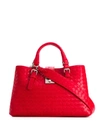 Bottega Veneta Small Roma Tote Bag In Red