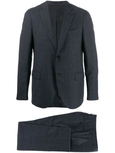 Lardini Single Breasted Suit In Blue