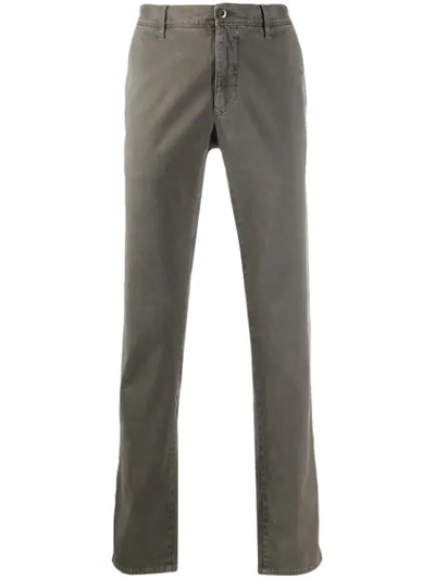 Incotex Slim-fit Chino Trousers In Brown
