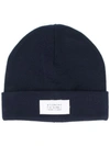 Givenchy Knitted Beanie Hat In Blue