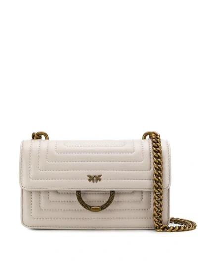 Pinko Ornate Ring Shoulder Baga Ant In Neutrals