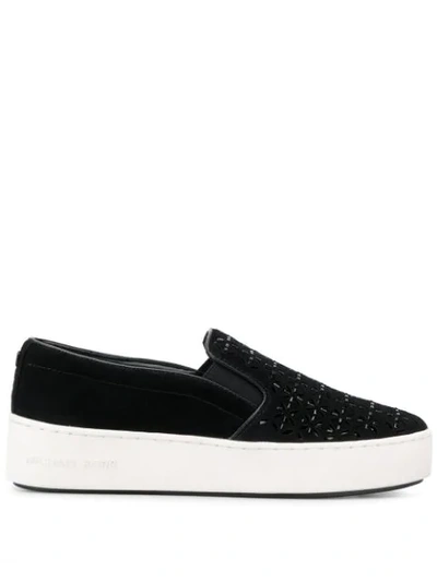Michael Kors Slip-on Plimsoll Trainers In Black