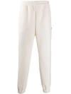 Msgm Straight-fit Fleece Track Pants In Neutrals