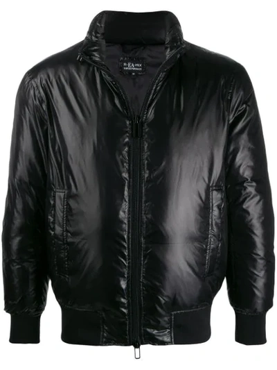 Emporio Armani Bomber Down Jacket In Black